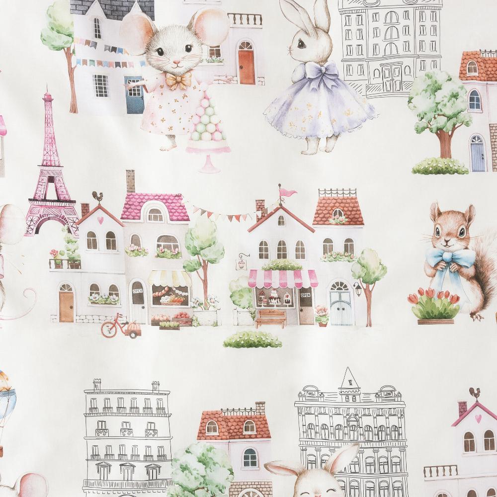 Squiggles Cotton Duvet Cover Set - Paris Tails