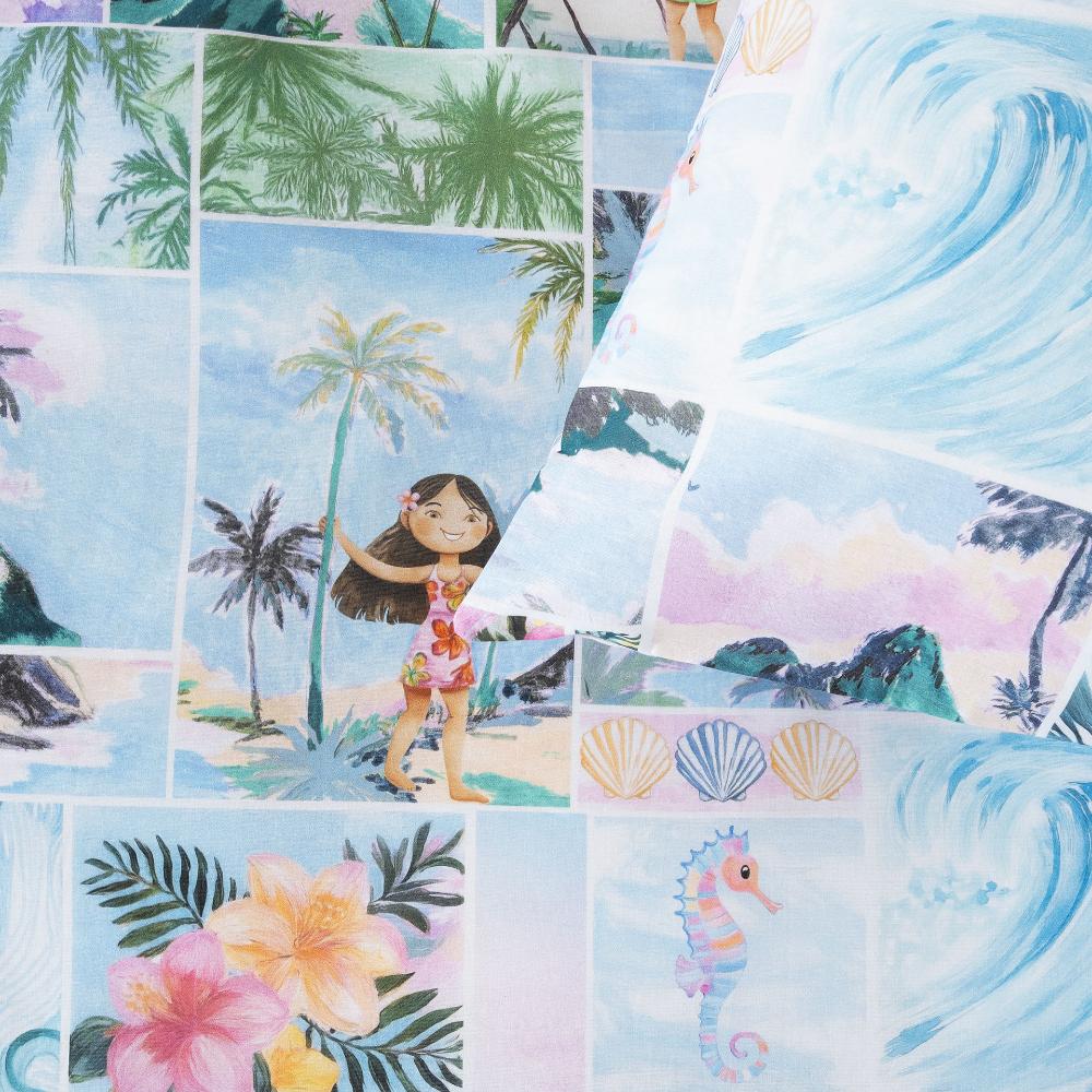 Squiggles Cotton Duvet Cover Set - Palm Paradise