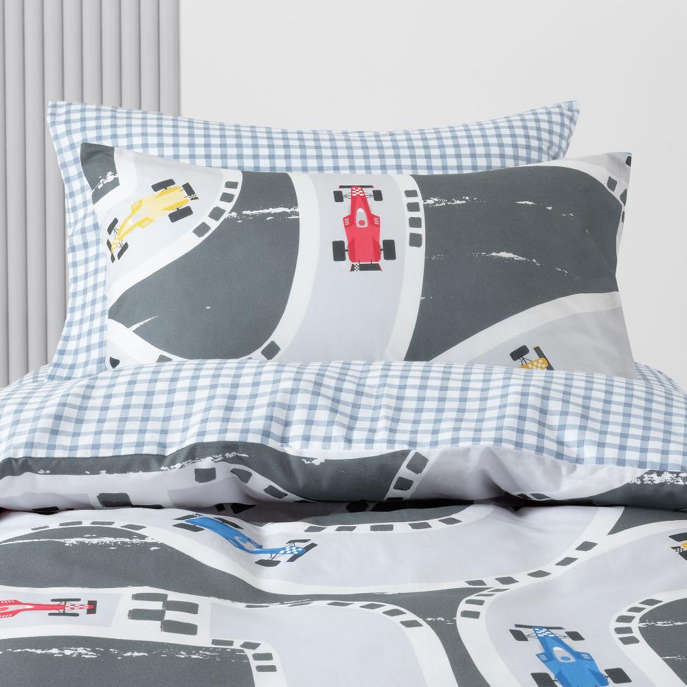 Squiggles Cotton Duvet Cover Set - Speed Racer