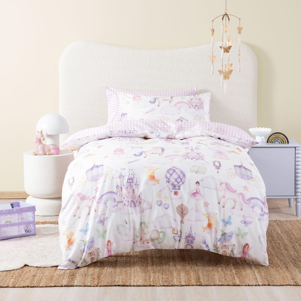 Squiggles Cotton Duvet Cover Set - Unicorn Stardust