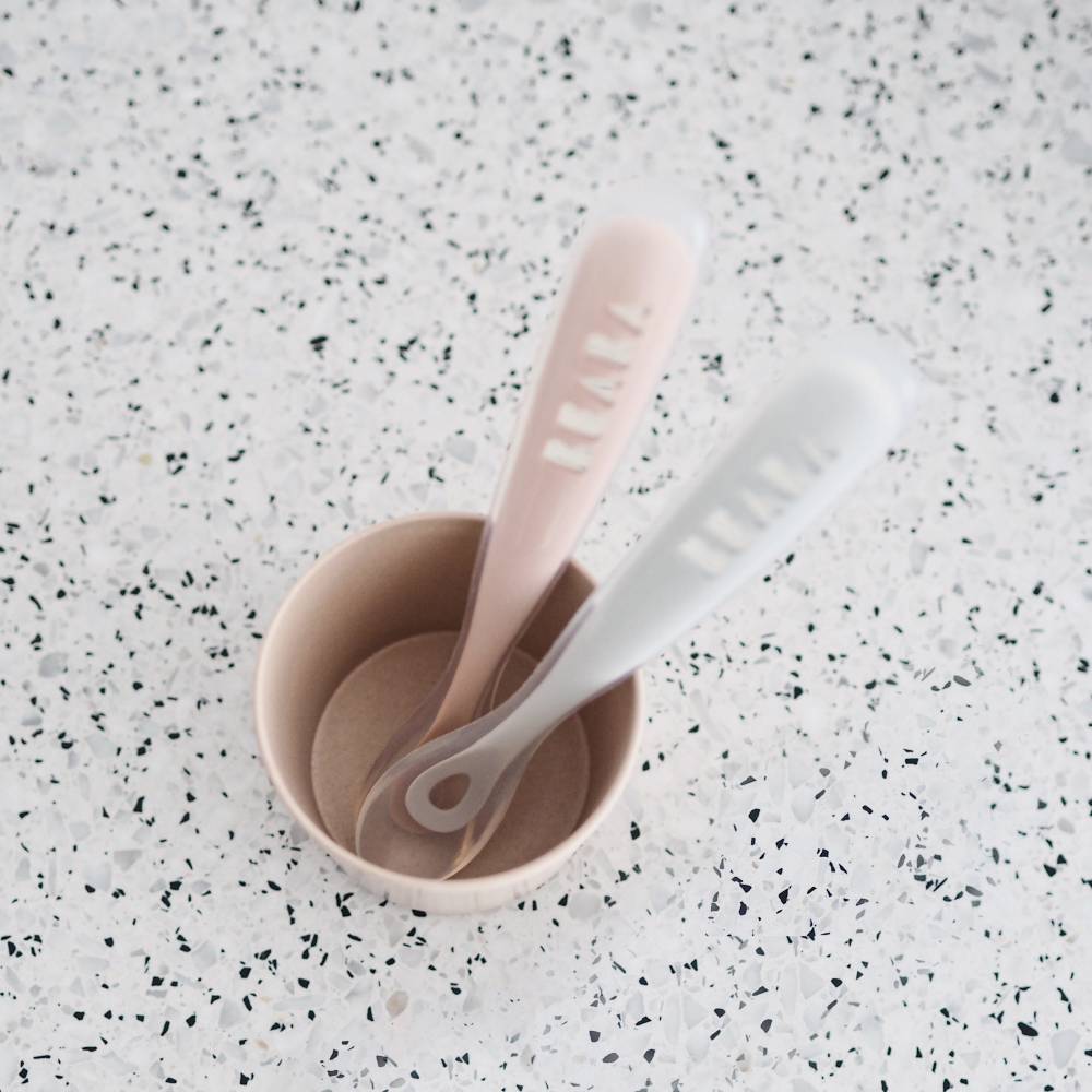 Beaba 1st Stage Silicone Spoons & Case 2pk