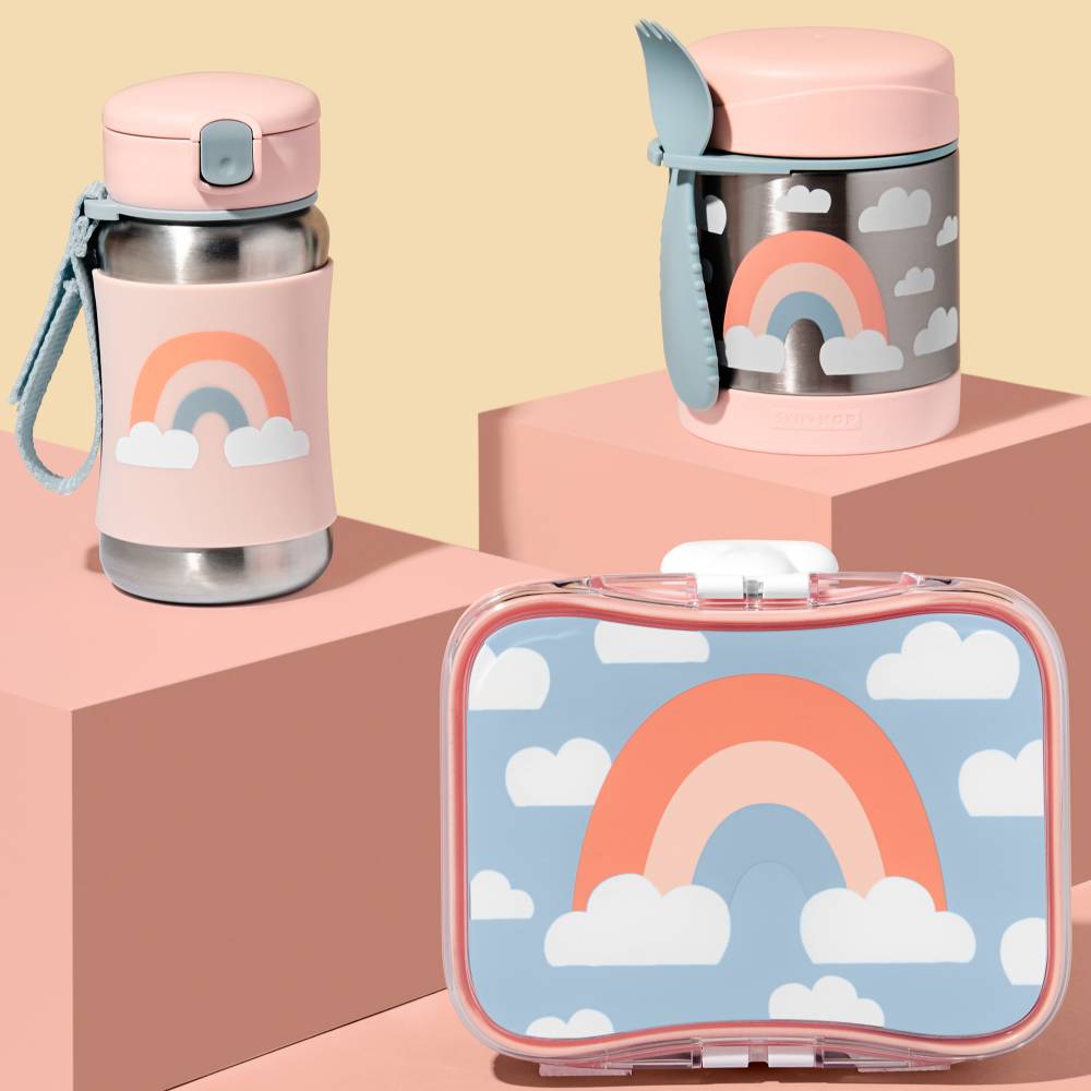 Skip Hop Spark Style Stainless Steel Straw Bottle