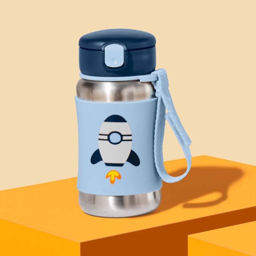Skip Hop Spark Style Stainless Steel Straw Bottle