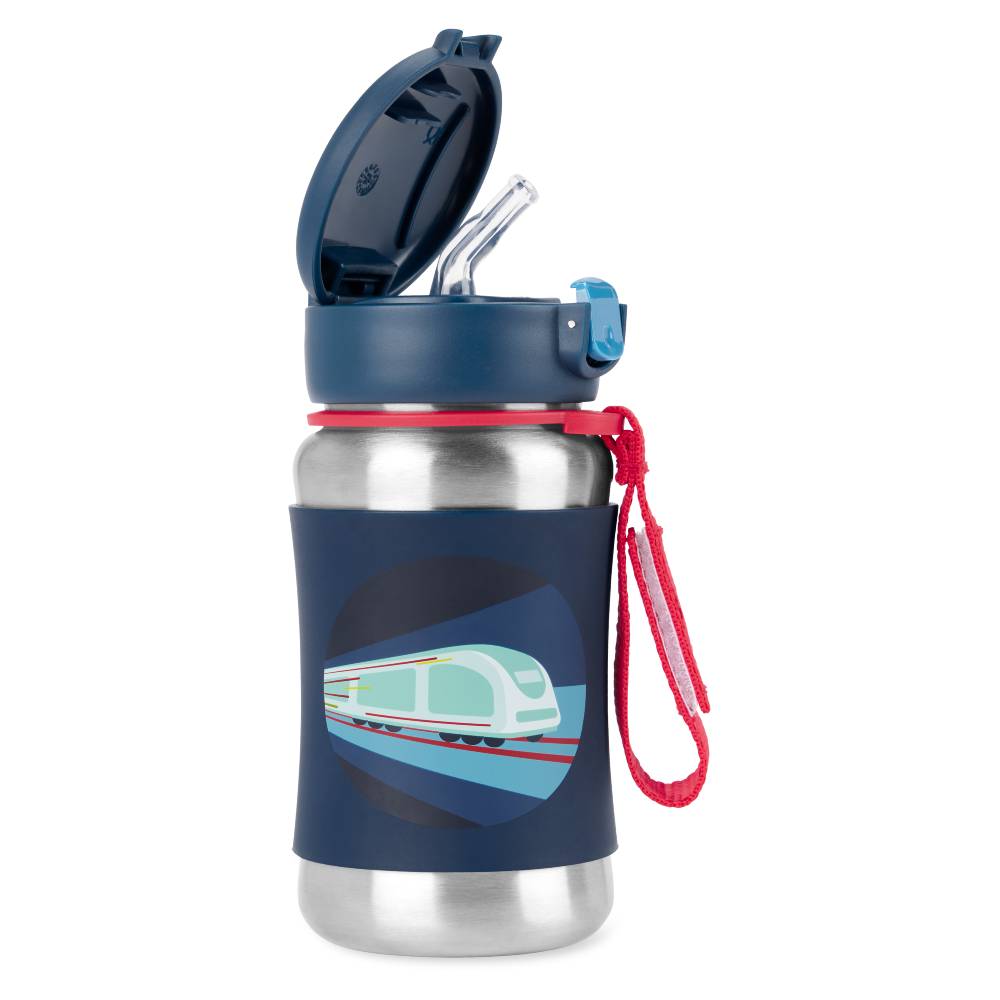 Skip Hop Spark Style Stainless Steel Straw Bottle