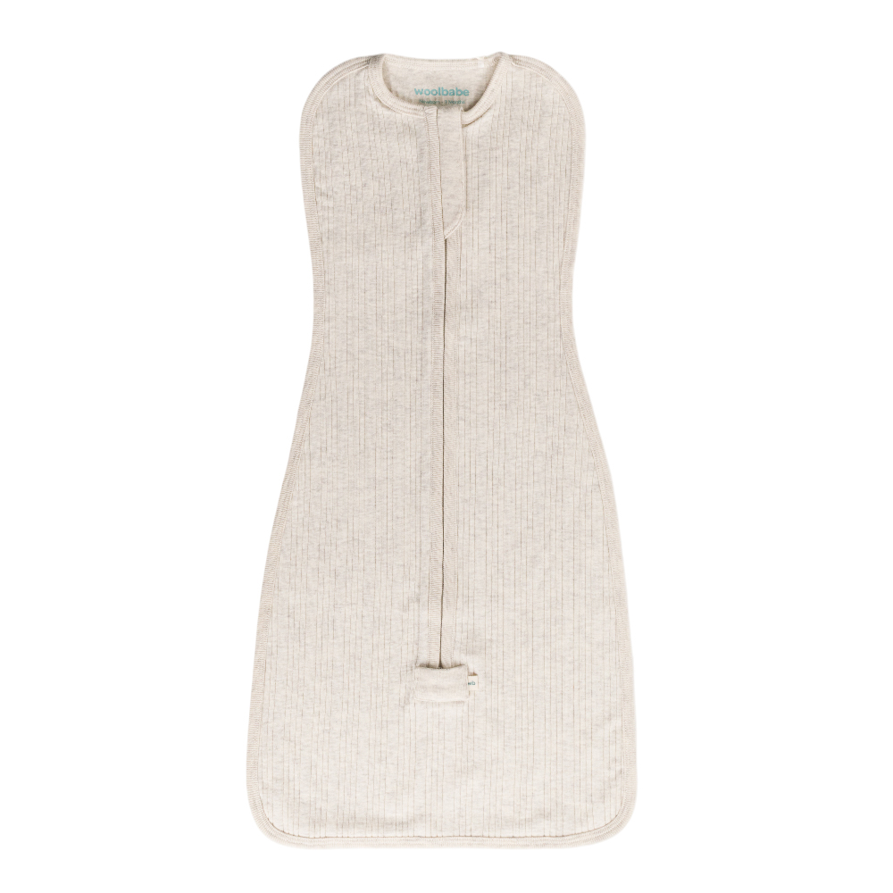 Woolbabe Organic Cotton/Merino Fitted Zip Swaddle