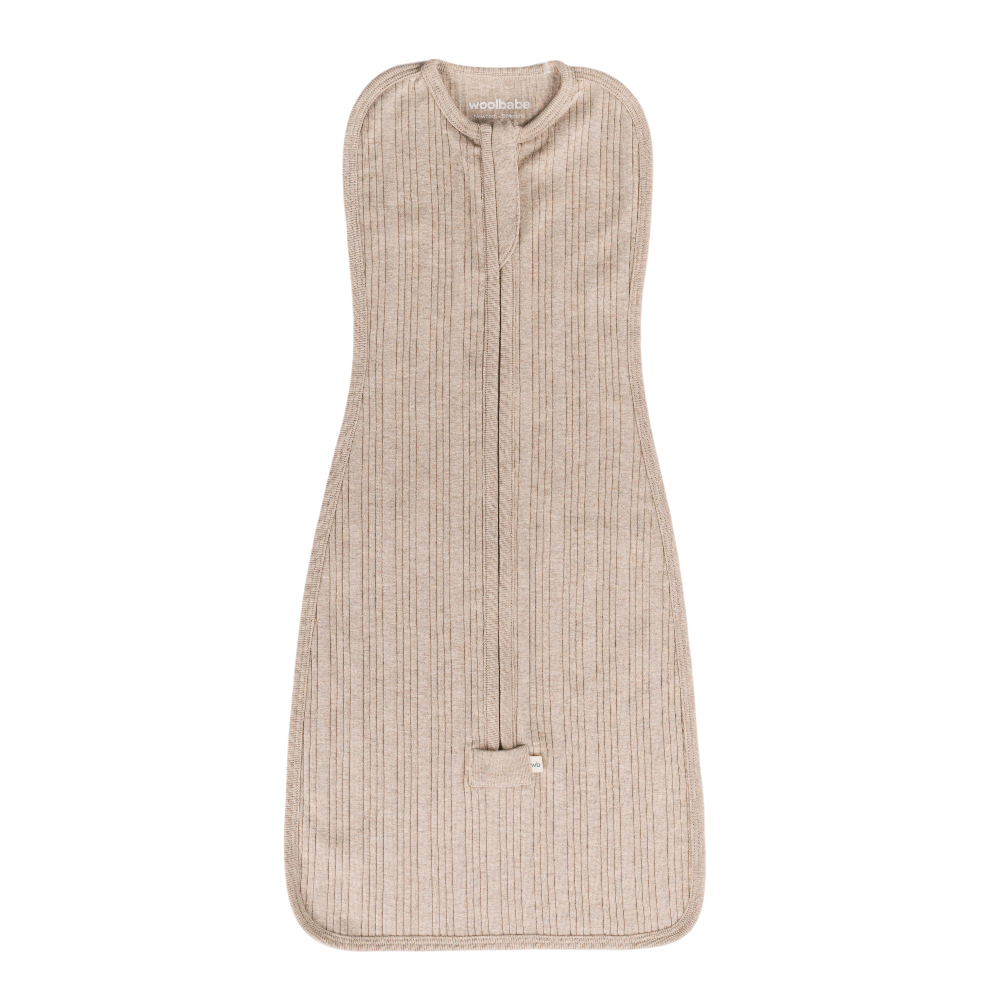 Woolbabe Organic Cotton/Merino Fitted Zip Swaddle