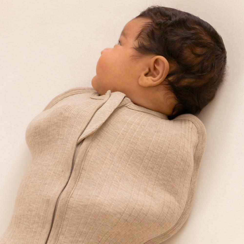 Woolbabe Organic Cotton/Merino Fitted Zip Swaddle