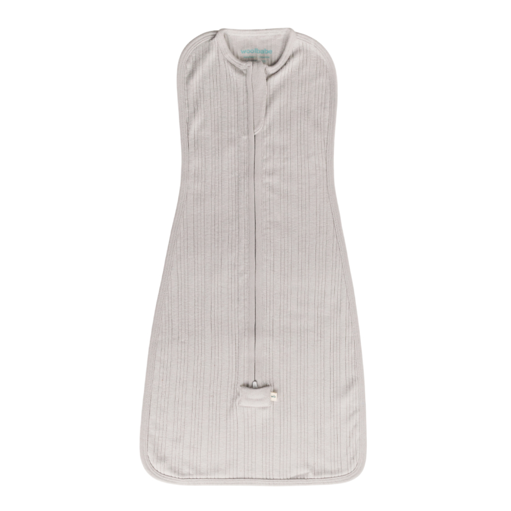 Woolbabe Organic Cotton/Merino Fitted Zip Swaddle