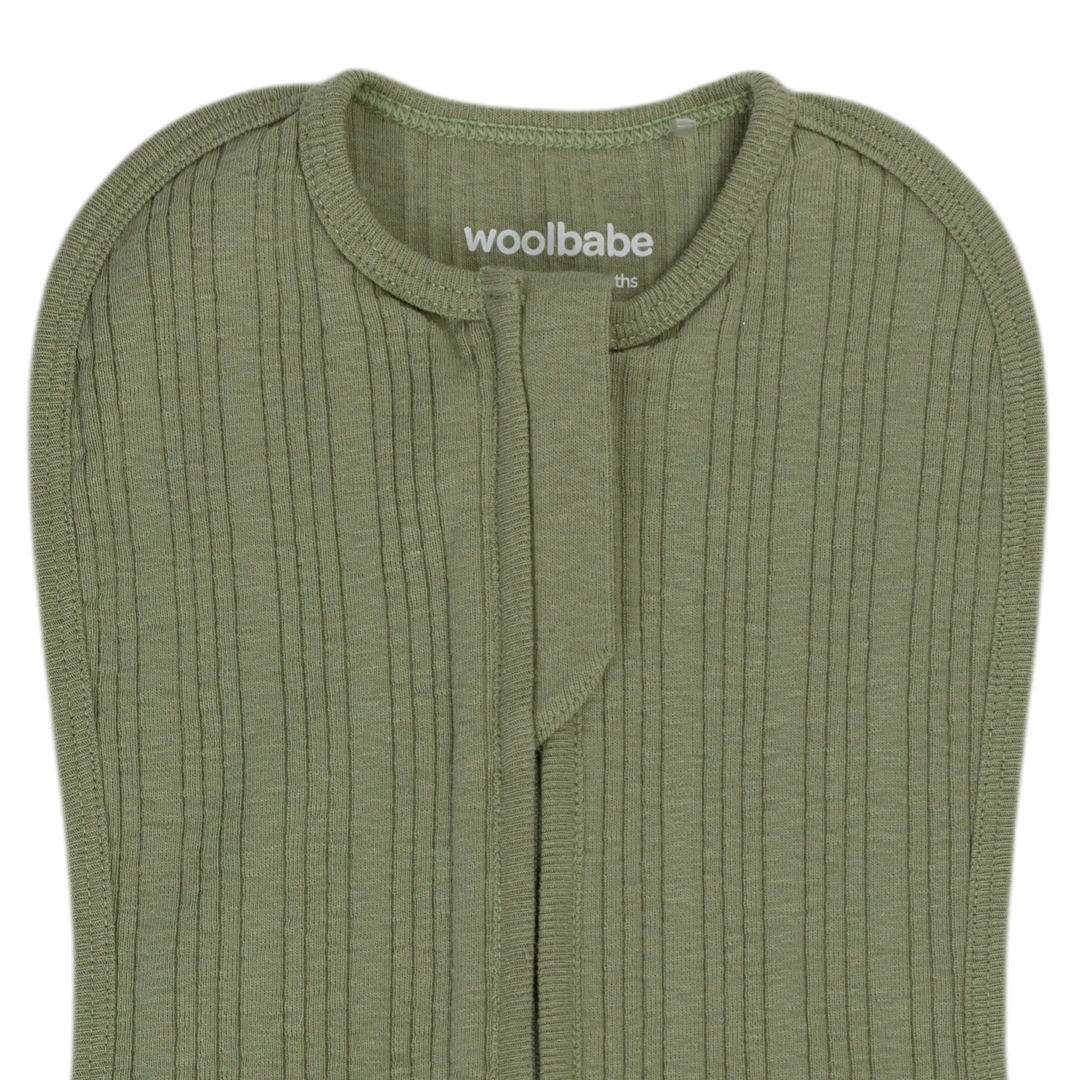 Woolbabe Organic Cotton/Merino Fitted Zip Swaddle