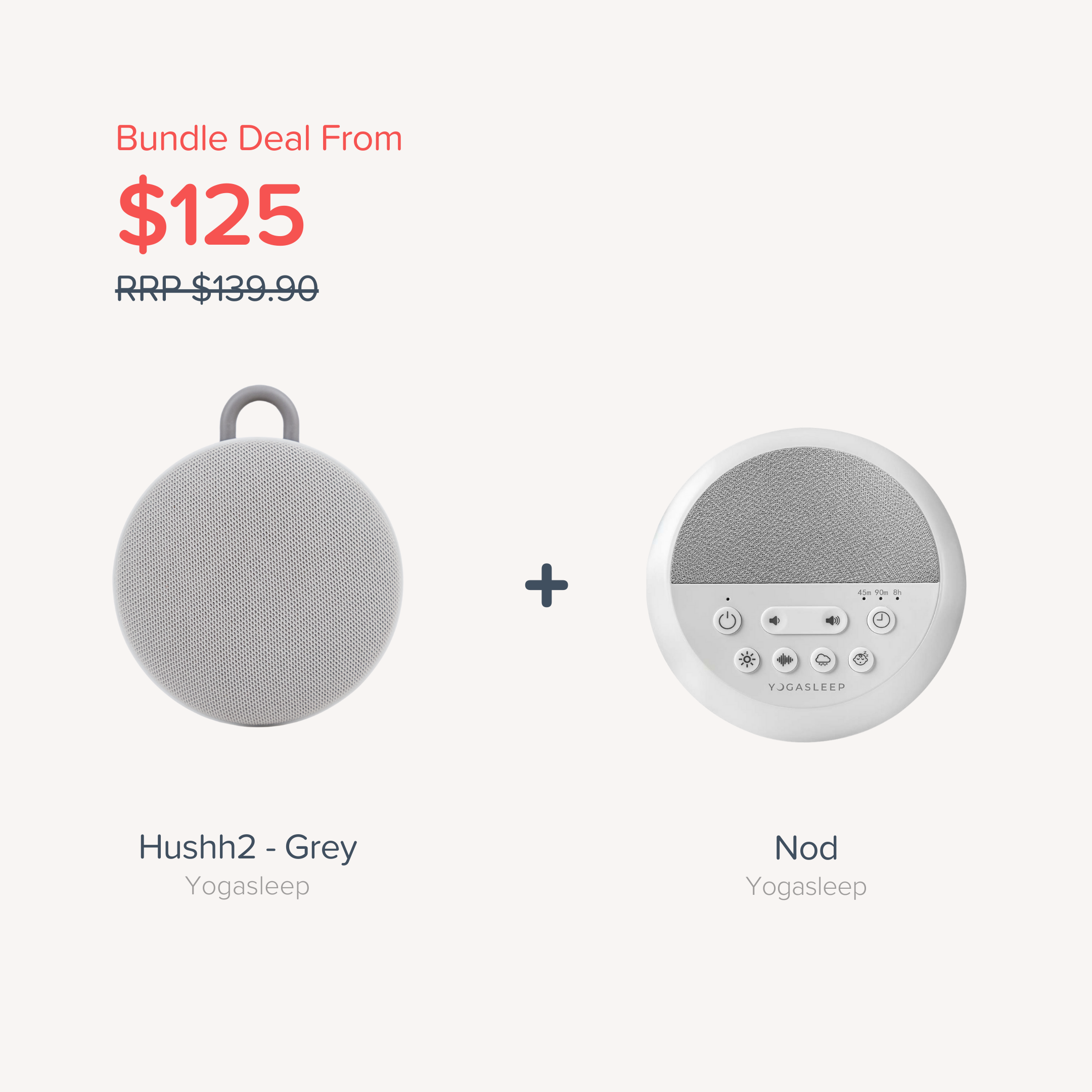 Bundle - YogaSleep White Noise - Hushh2 & Nod