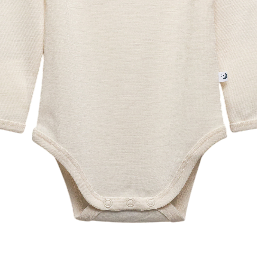 The Sleep Store Deluxe New Zealand Merino Wool Long Sleeve Bodysuit - Newborn - 2 years