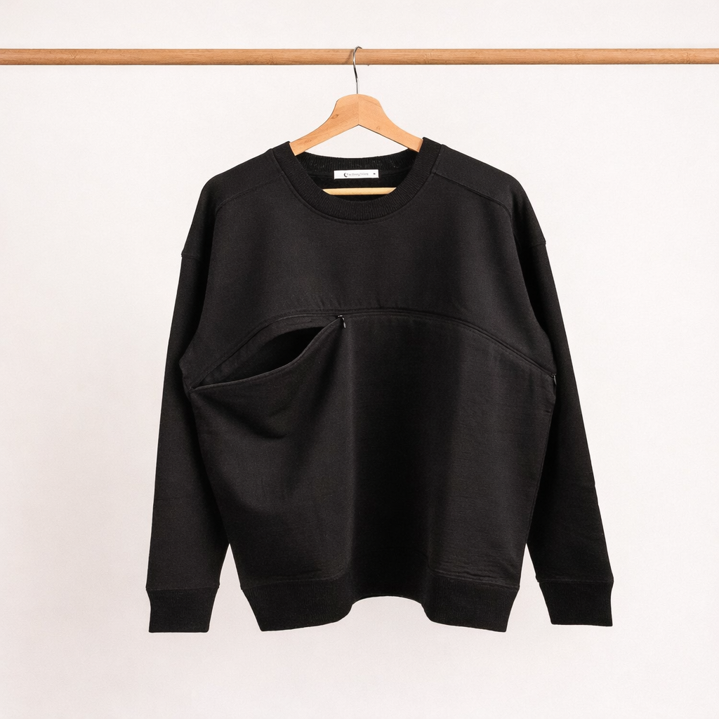 The Sleep Store Merino Tencel Fleece - Breastfeeding Jumper