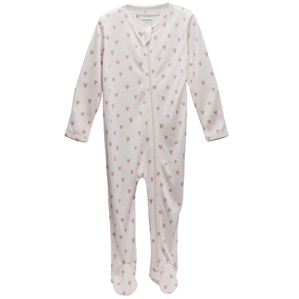 The Sleep Store All Seasons Merino/Tencel Footed Zipsuit 2pk - Newborn - 6-12 months
