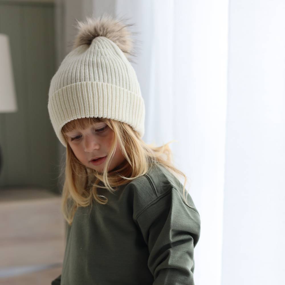 The Sleep Store Merino Knitwear Pompom Beanie
