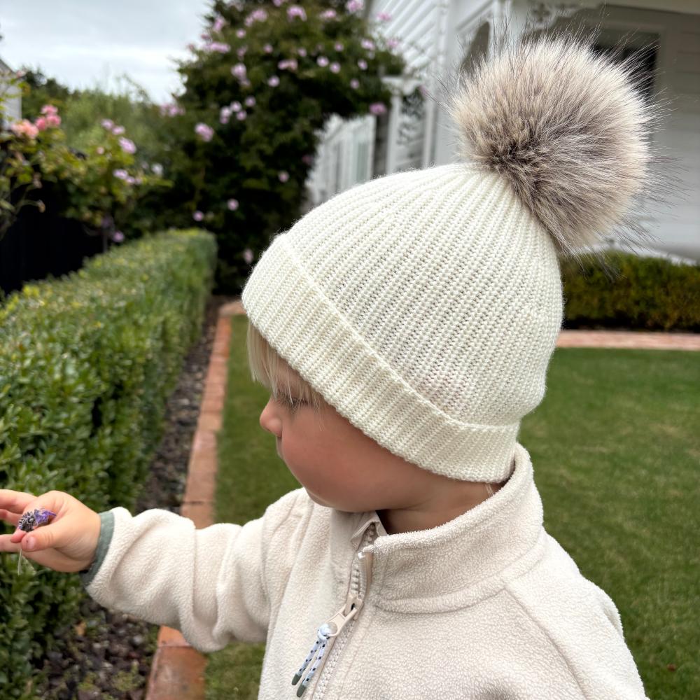 The Sleep Store Merino Knitwear Pompom Beanie