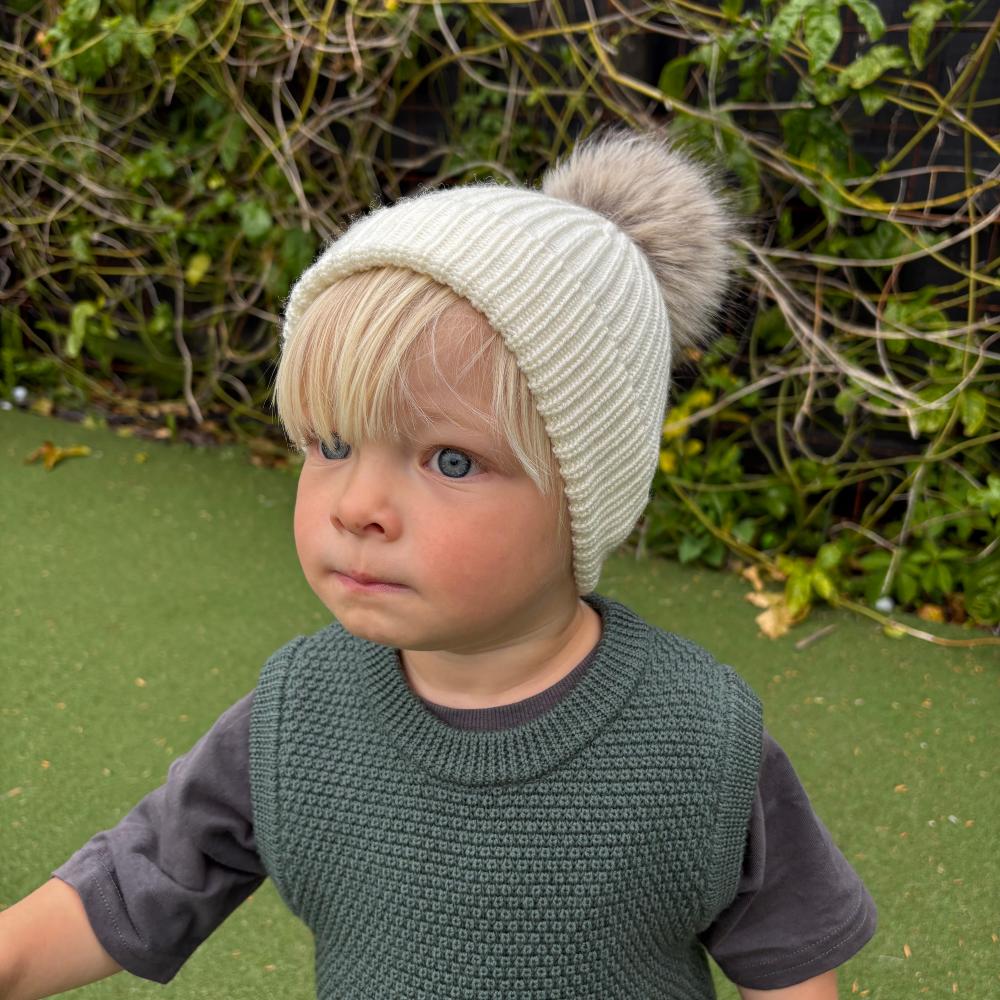 The Sleep Store Merino Knitwear Pompom Beanie