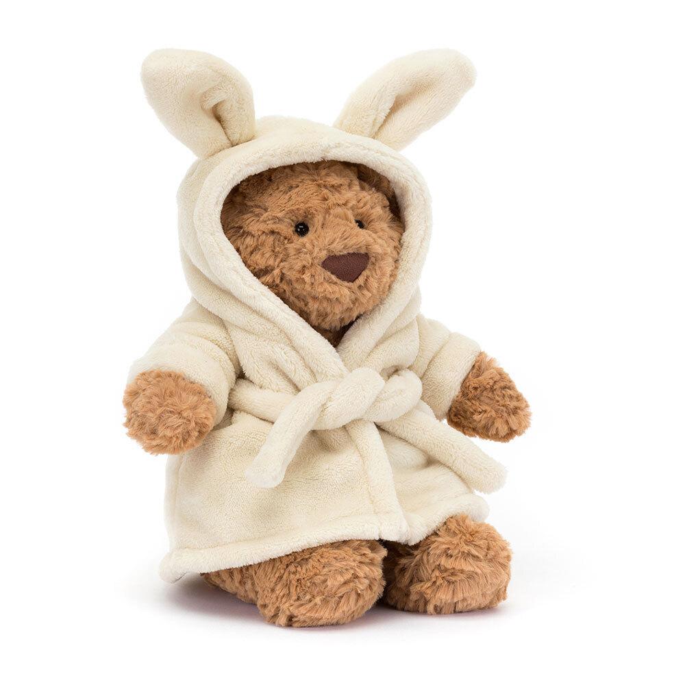 Jellycat Bartholomew Bear in a Bathrobe Outfit