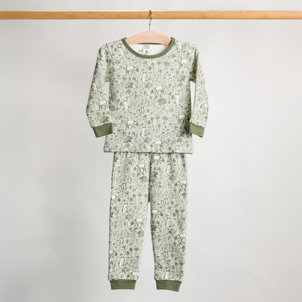 The Sleep Store Premium Winter Organic Cotton Fleece Long Sleeve Pyjama Set