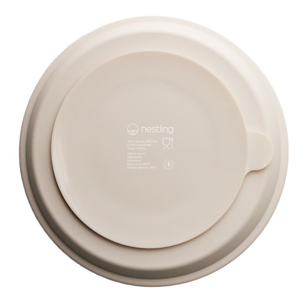 Nestling Stainless Divided Suction Plate 23cm