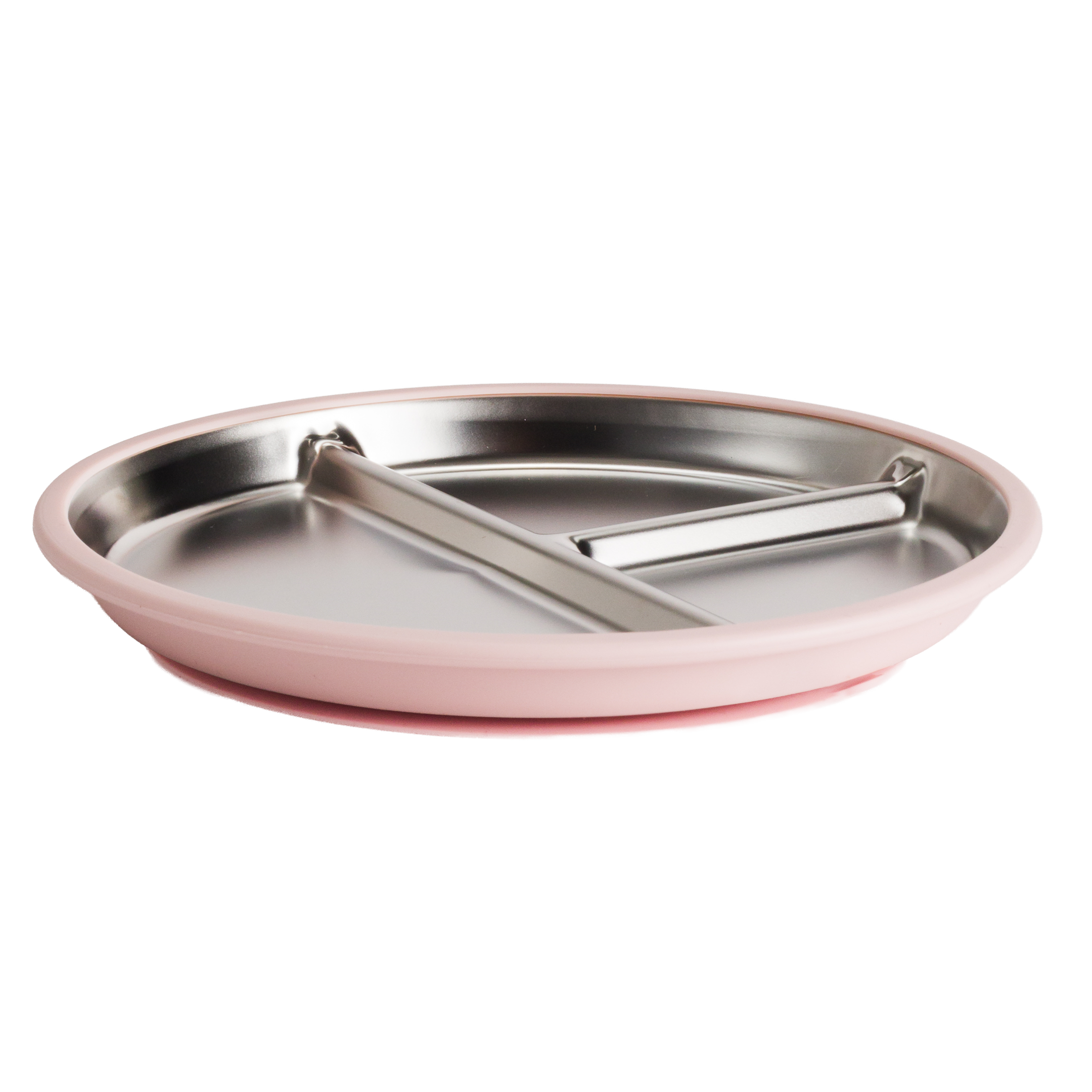 Nestling Stainless Divided Suction Plate 23cm