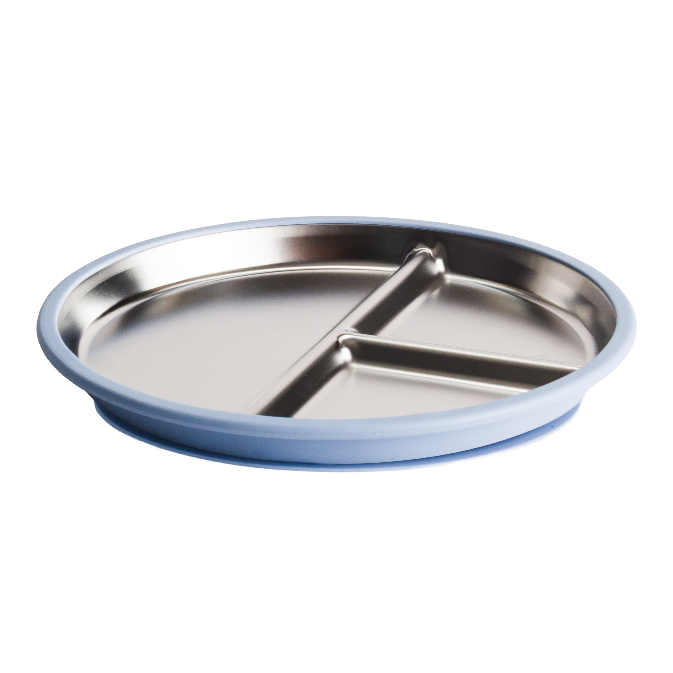 Nestling Stainless Divided Suction Plate 23cm