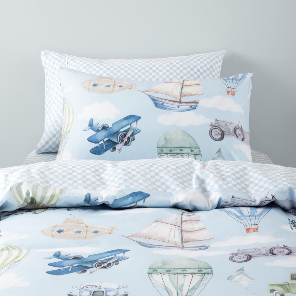 Squiggles Cotton Duvet Cover Set - Jetset Journey