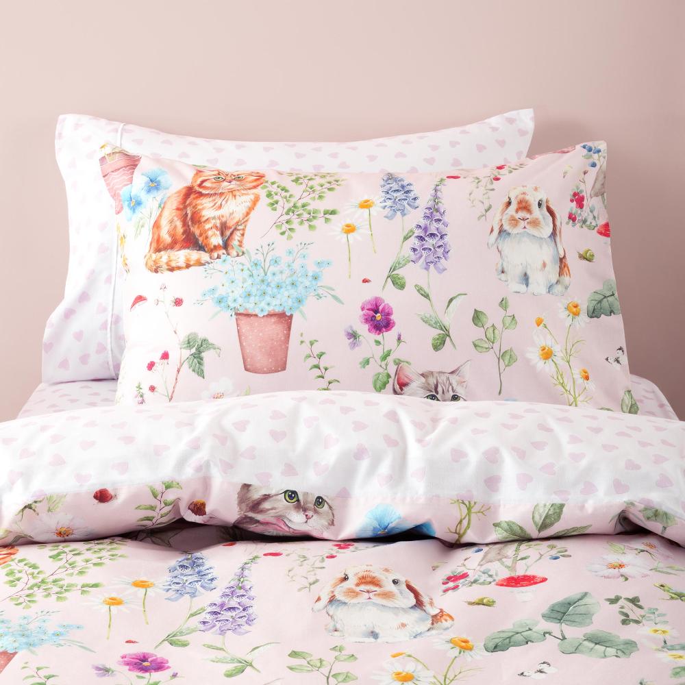 Squiggles Cotton Duvet Cover Set - Woodland Whiskers