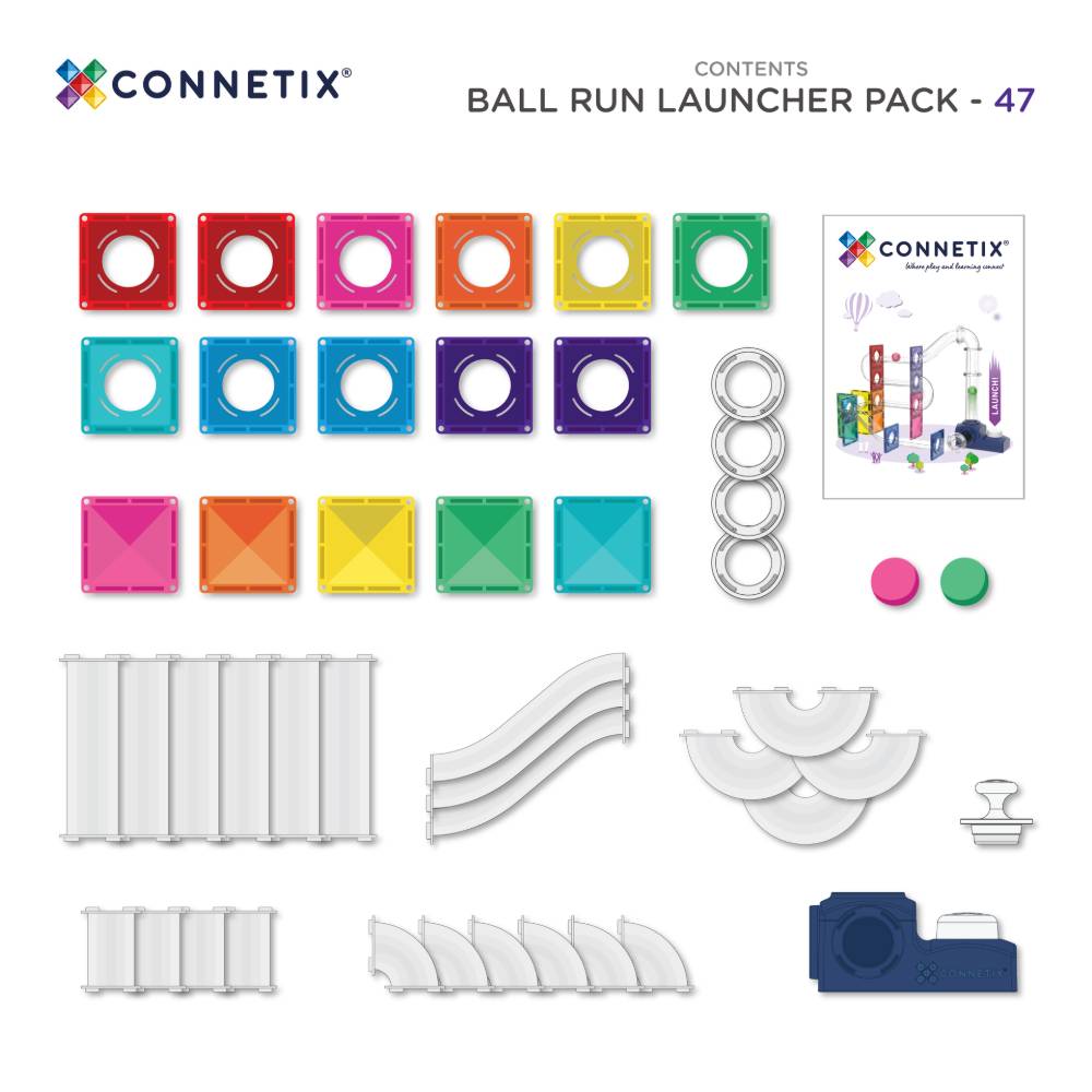 Connetix Ball Run Launcher Pack - 47 Piece