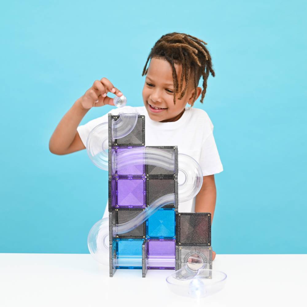 Connetix Ball Run Glitter Galaxy Pack - 61 Piece