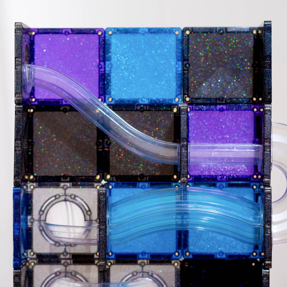 Connetix Ball Run Glitter Galaxy Pack - 61 Piece