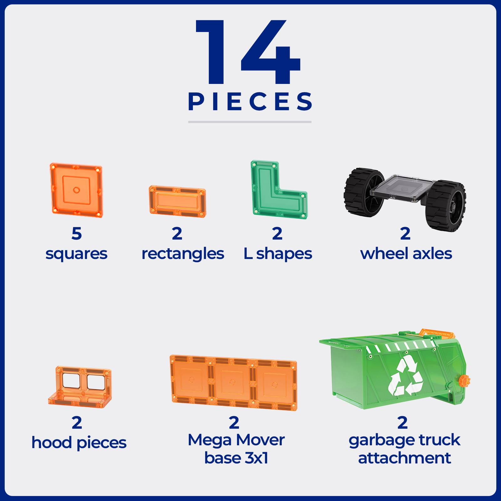 TileTek Transport Mega Recycling Truck Pack 14 piece