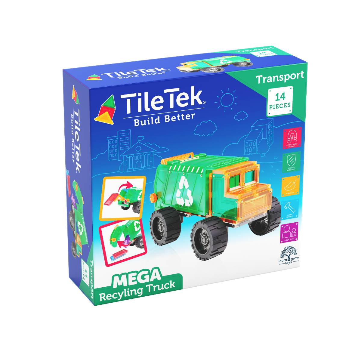 TileTek Transport Mega Recycling Truck Pack 14 piece