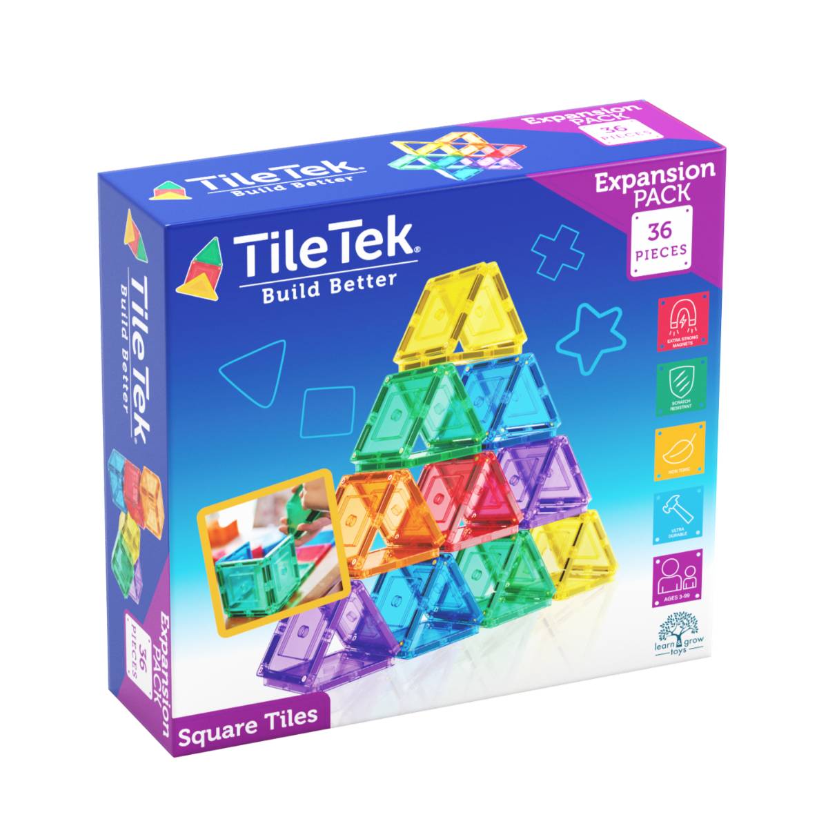 TileTek Square Tiles Expansion Pack 36 piece