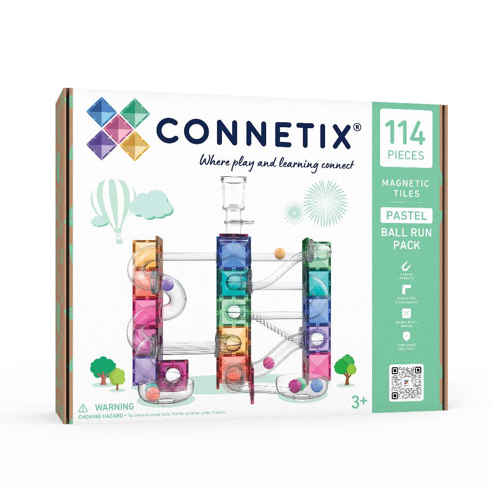 Connetix Pastel Ball Run Pack - 114 Piece