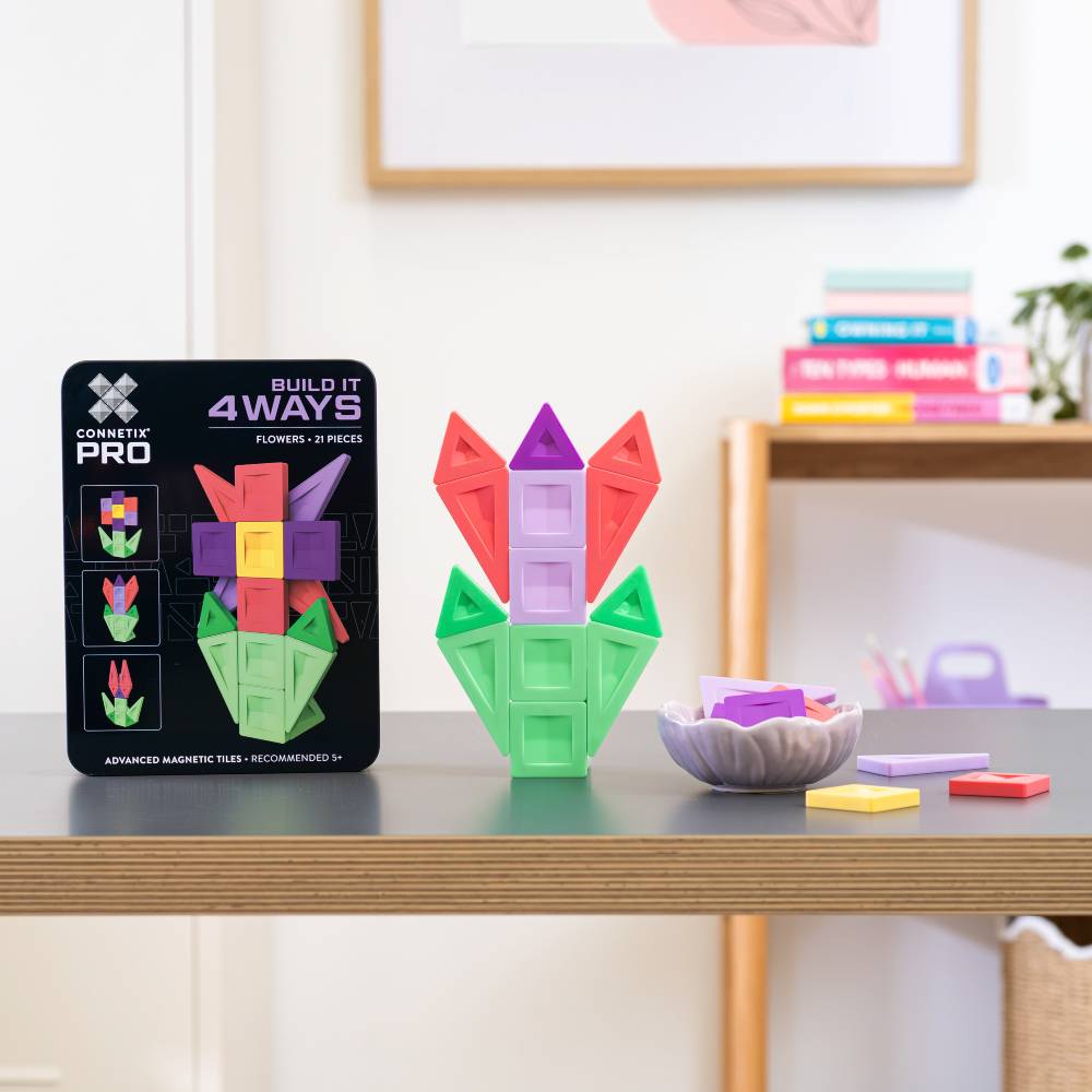 Connetix PRO Build It 4 Ways Flowers Pack - 21 Piece