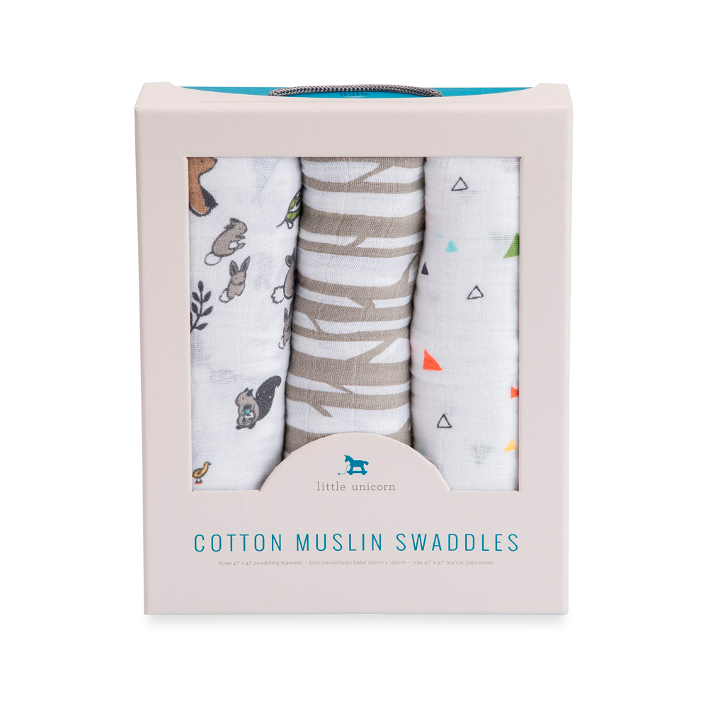 Little Unicorn - Cotton Muslin Swaddle Gift Set