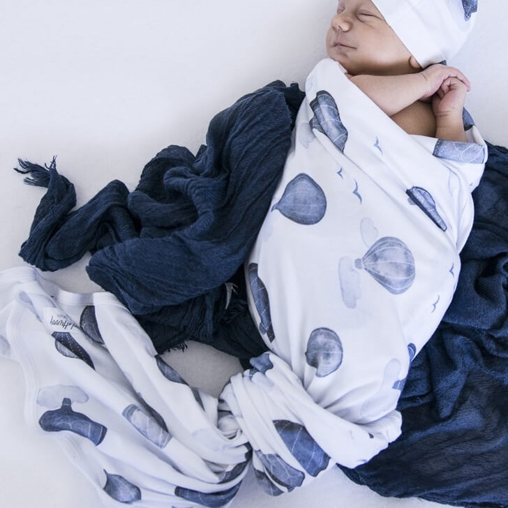 Snuggle Hunny Baby Jersey Wrap & Beanie Set