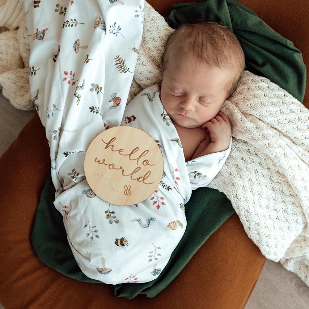 Snuggle Hunny Baby Jersey Wrap & Beanie Set