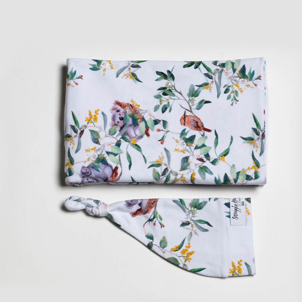 Snuggle Hunny Baby Jersey Wrap & Beanie Set