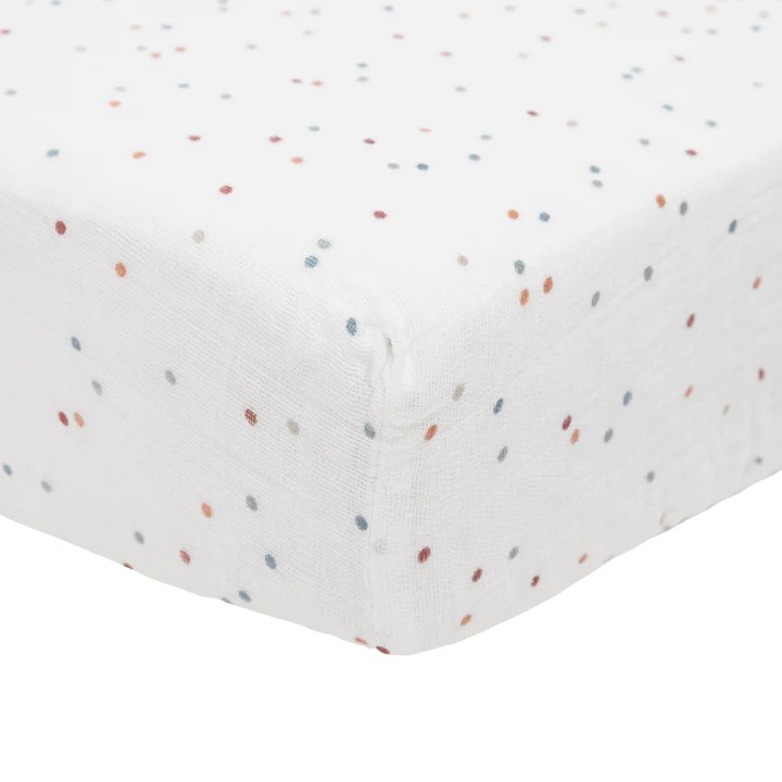 Little Unicorn - Muslin Fitted Cot Sheet - 132 x 71cm