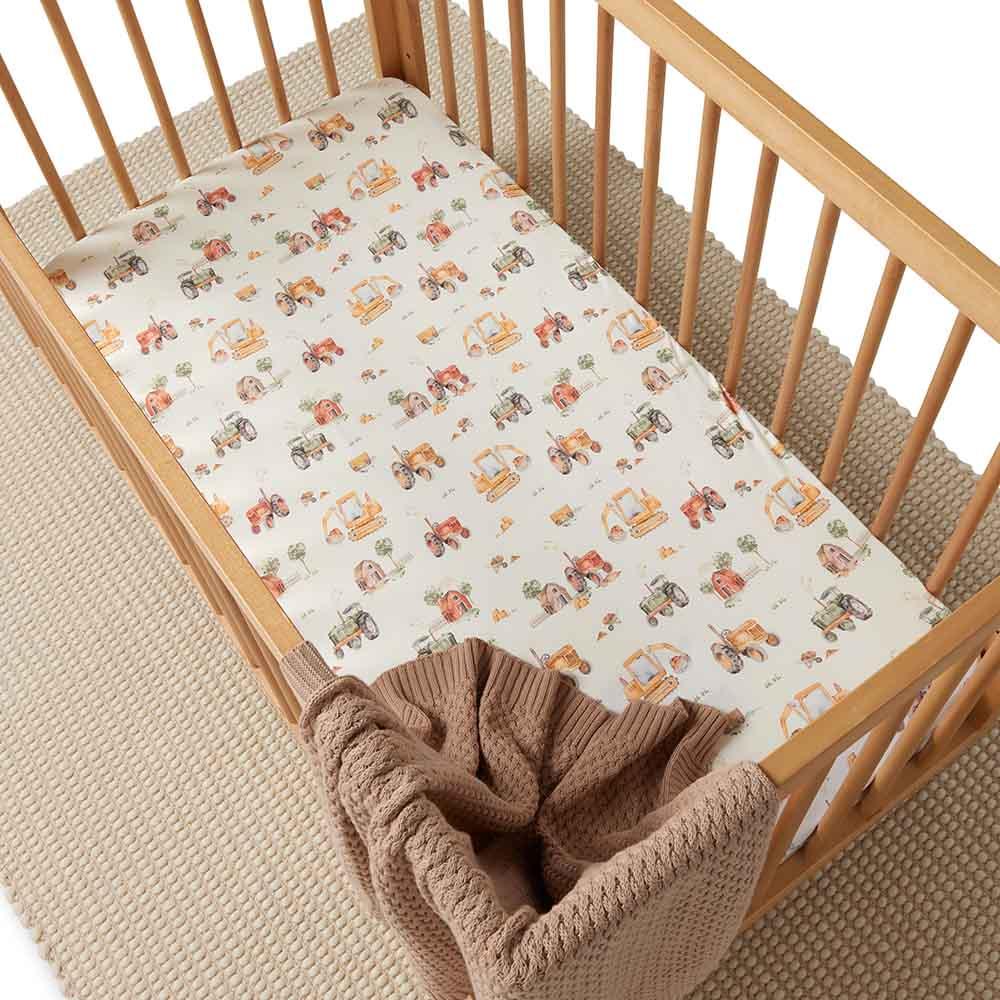 Snuggle Hunny Kids Fitted Cot Sheet - 133 x 77cm