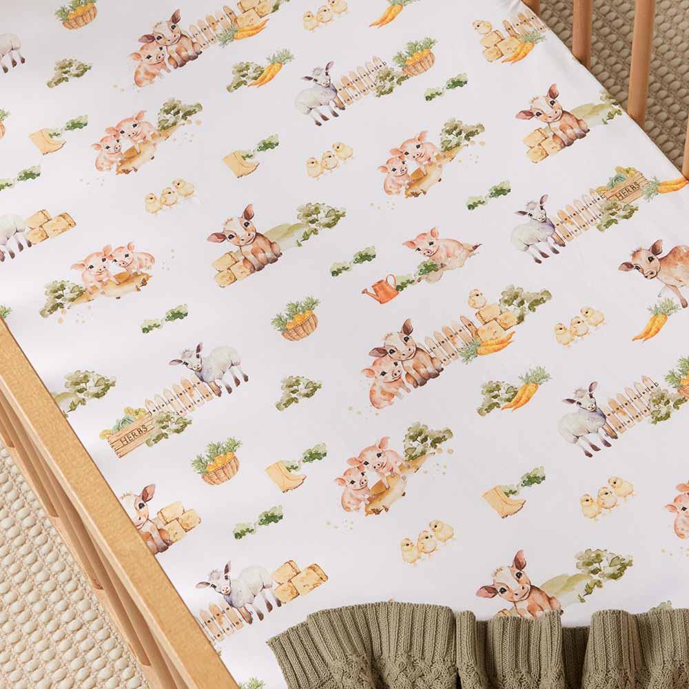 Snuggle Hunny Kids Fitted Cot Sheet - 133 x 77cm