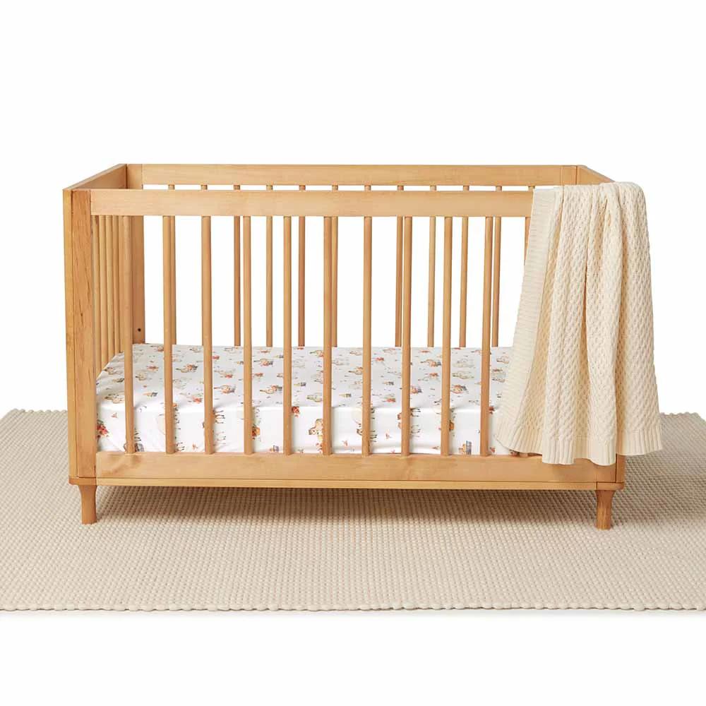 Snuggle Hunny Kids Fitted Cot Sheet - 133 x 77cm