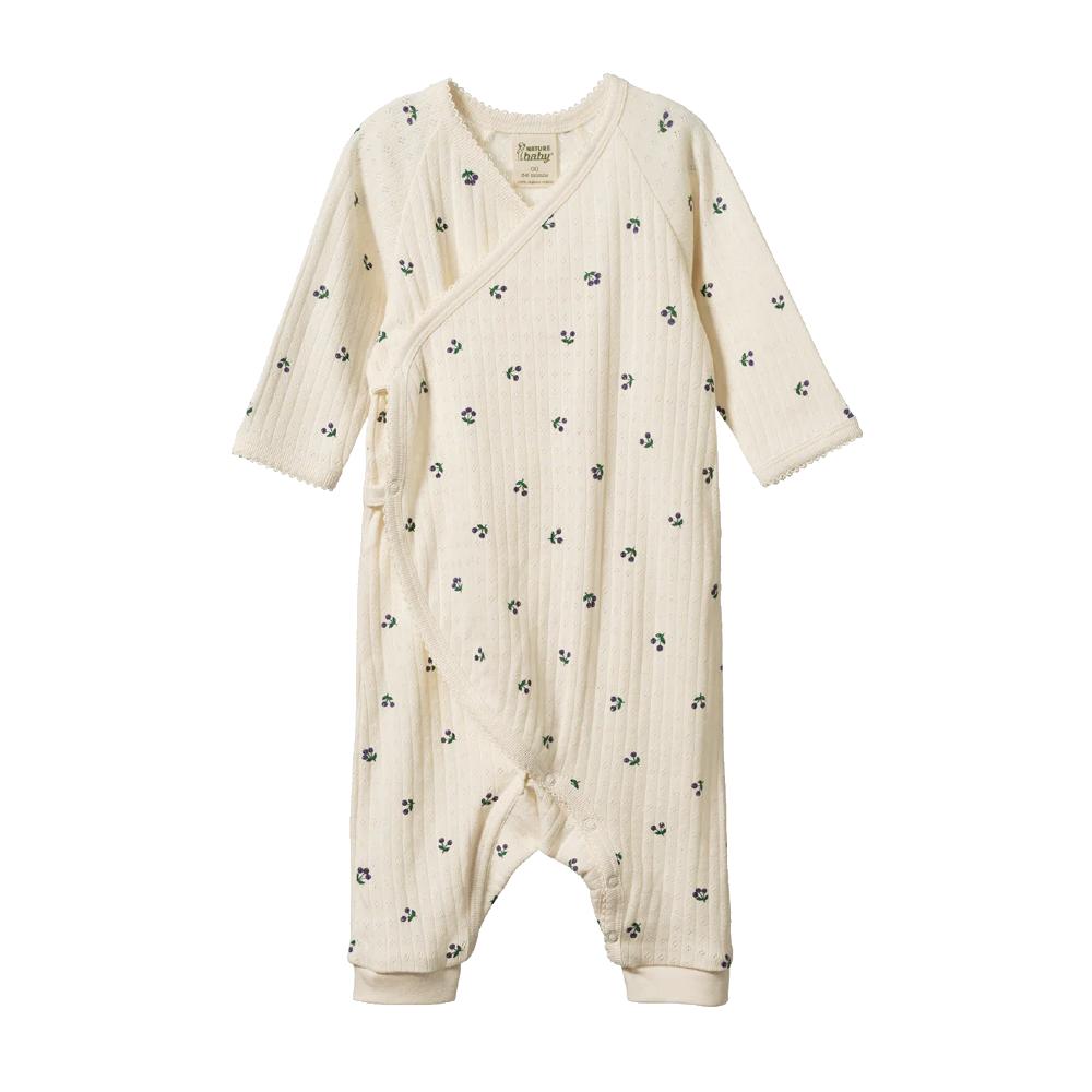 Nature Baby Cotton Pointelle Kimono Stretch and Grow