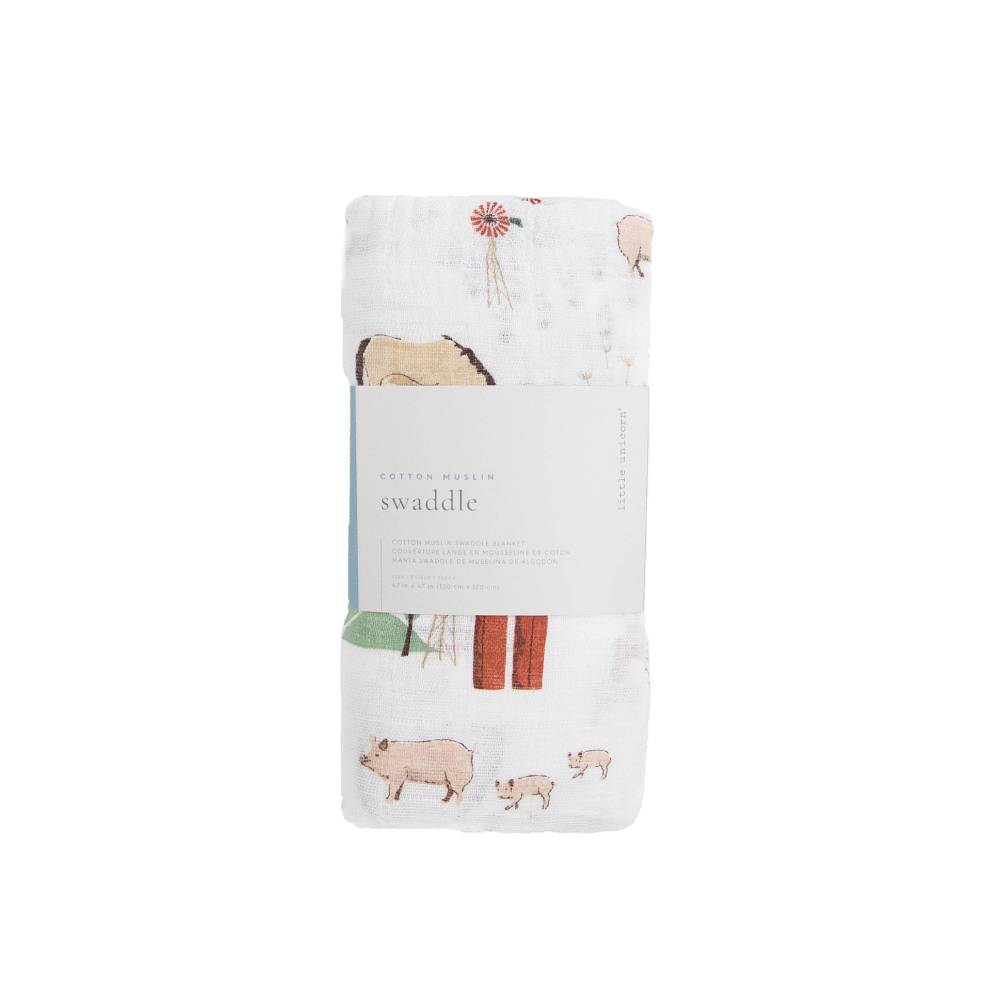 Little Unicorn - Single Cotton Muslin Swaddle