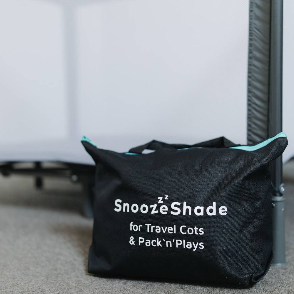 SnoozeShade Air-Permeable Travel Cot Blackout Cover