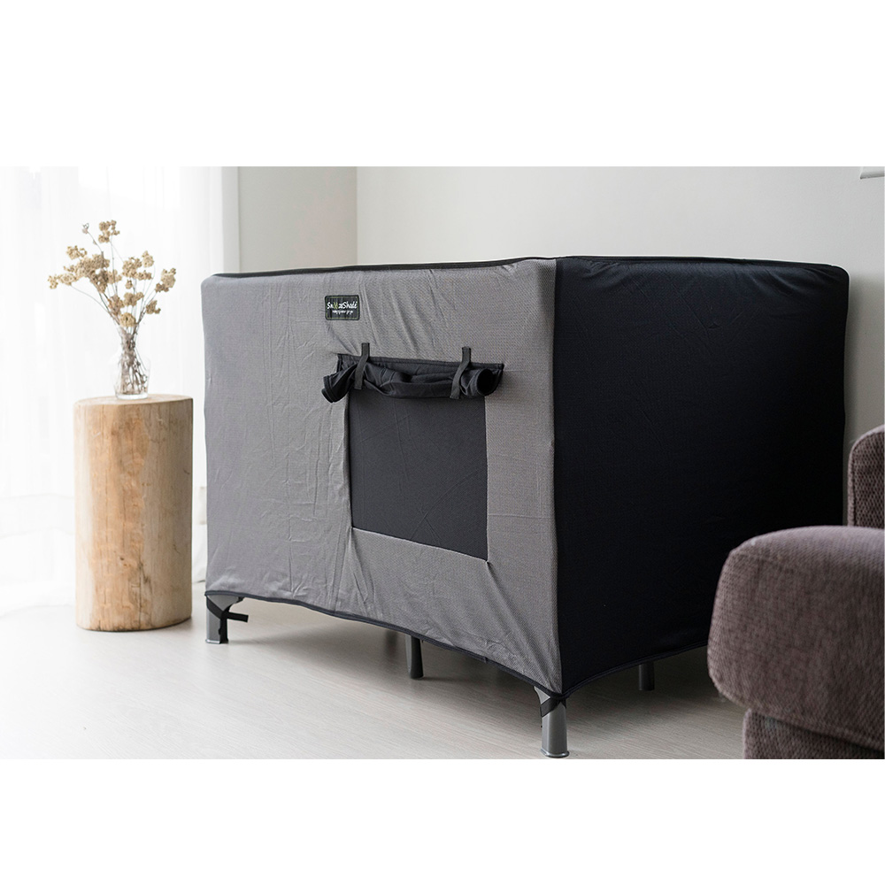 SnoozeShade Air-Permeable Travel Cot Blackout Cover