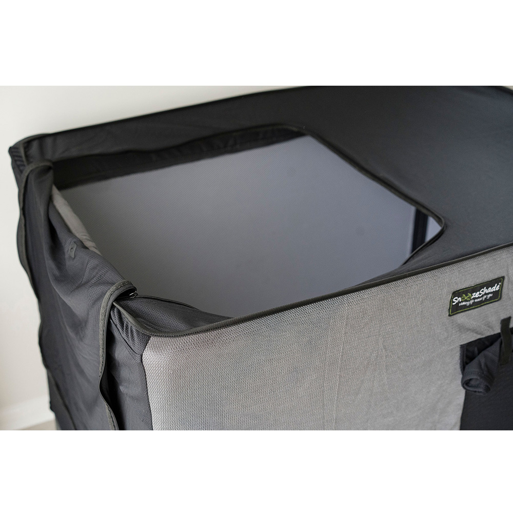 SnoozeShade Air-Permeable Travel Cot Blackout Cover