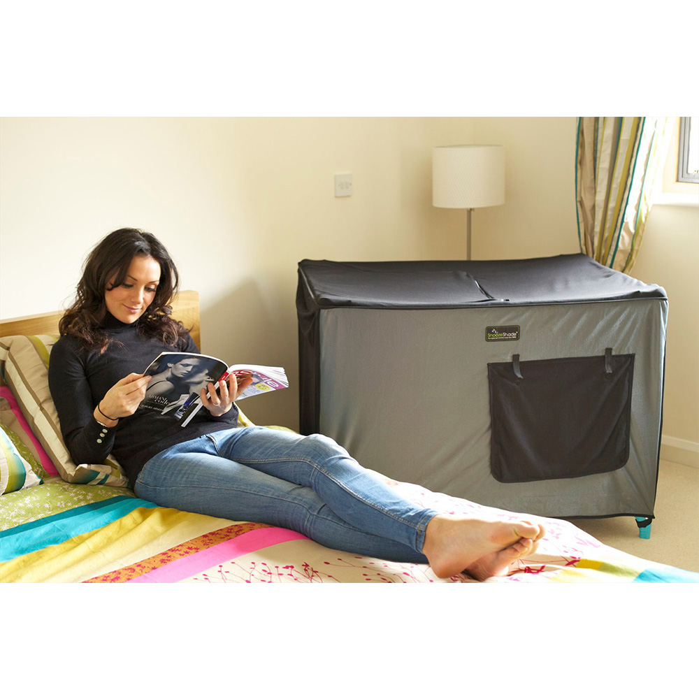 SnoozeShade Air-Permeable Travel Cot Blackout Cover