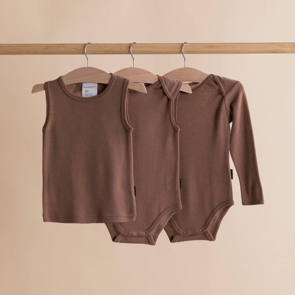 The Sleep Store Deluxe Merino Rib Long Sleeve Bodysuit